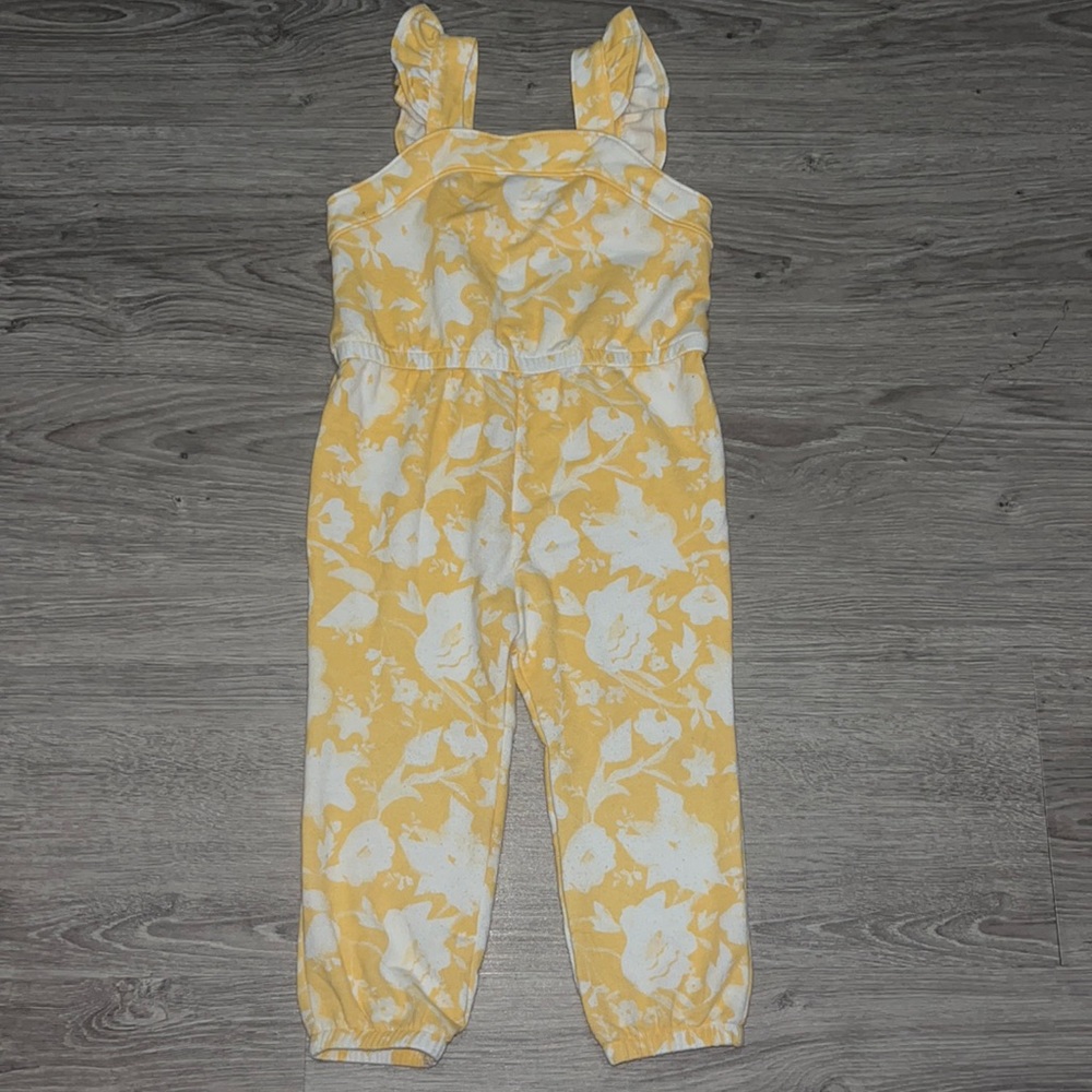 Yellow floral romper